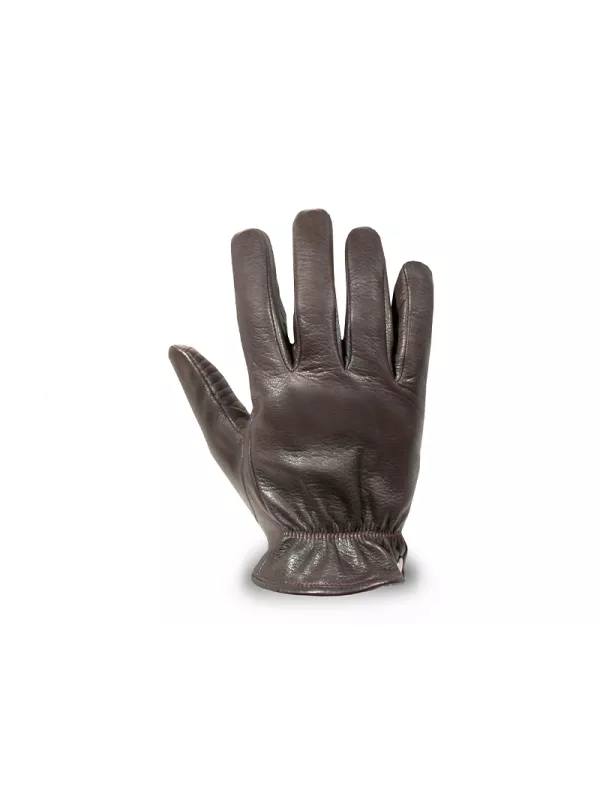 Handgefertigte Shield Handschuhe dunkelbraun - Dmd
