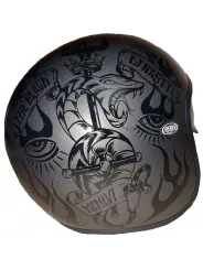 Vintage Bd U17 Jet Motorradhelm Metall Grau - Premier