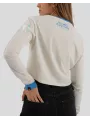 Pull Checkerboard Crop Top Longsleeve Lady - Riding Culture