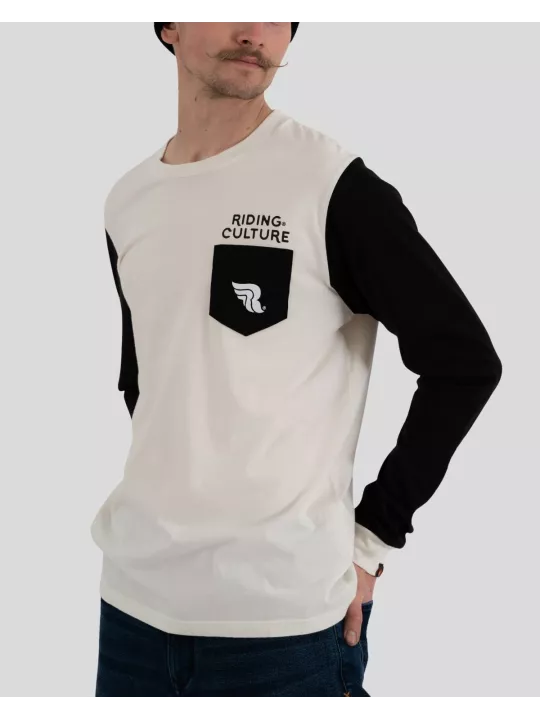 Pull Longsleeve Black/Dirt White - Riding Culture