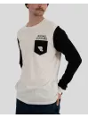 Jersey de manga larga Negro/Blanco sucio - Cultura ecuestre