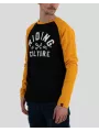 Gelb/Schwarz Logo Langarmpullover - Riding Culture