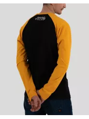 Gelb/Schwarz Logo Langarmpullover - Riding Culture