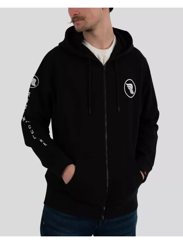 Black Zip Sweat - Riding Culture