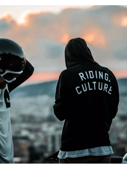 Sweat A Capuche Avec Zip Black Zip - Riding Culture