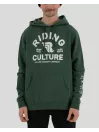 Sudadera verde con capucha - Riding Culture
