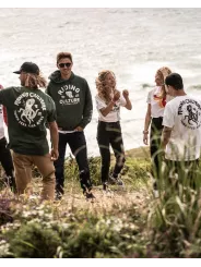 Sudadera verde con capucha - Riding Culture