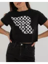 T-Shirt Checkerboard Crop Top - Riding Culture