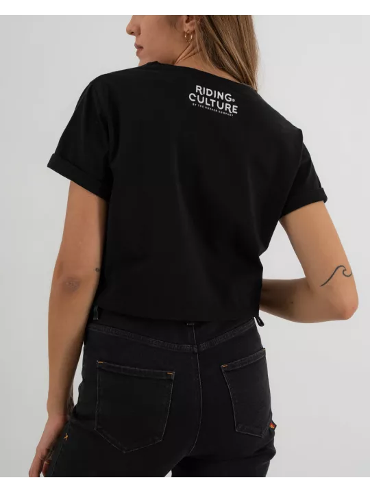 T-Shirt Checkerboard Crop Top - Riding Culture