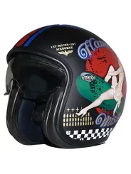 Helm Jet Vintage Pinup 9 Bm - Premier