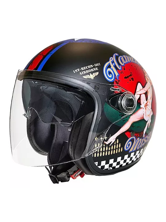 Casque Jet Vangarde Pinup 9Bm - Premier