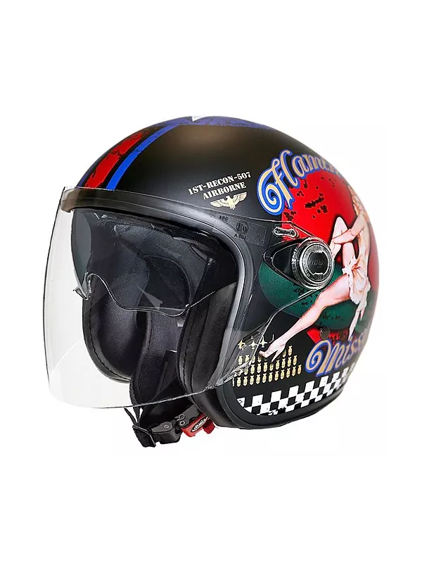 Casque Jet Vangarde Pinup 9Bm - Premier