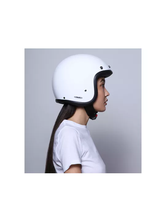 Casque Jet Vintage Massiv Weiß - Dmd
