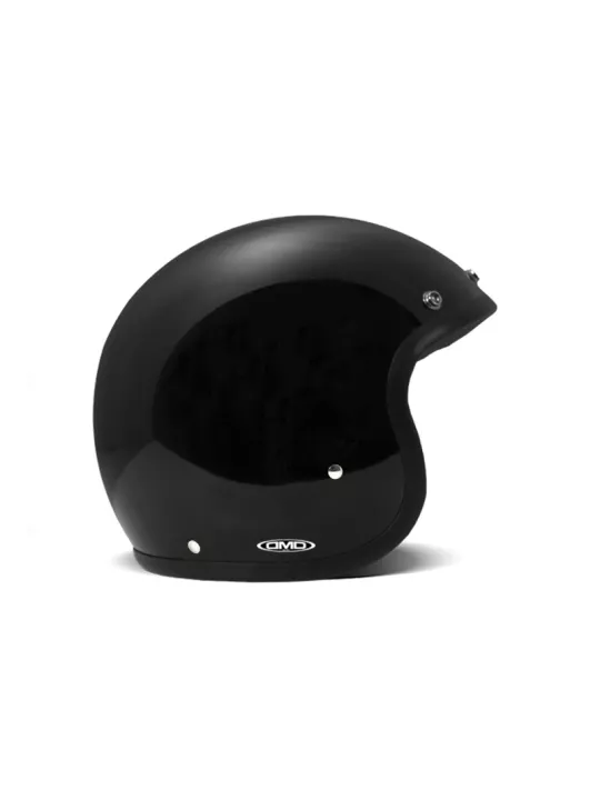 Casque Jet Vintage Solid Black - Dmd