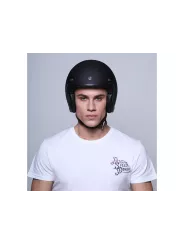 Capacete Vintage Solid Preto Mat - Dmd