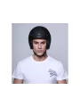 Casco Jet Vintage Negro Mate Sólido - DMD
