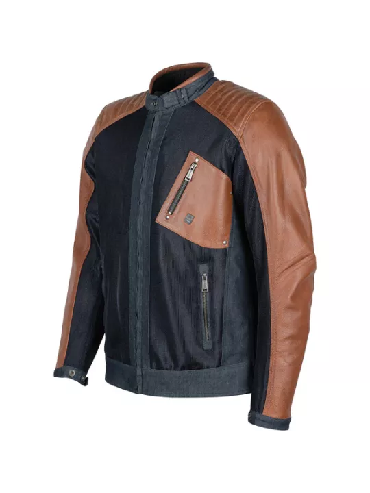 Jacke Colt Air Canvas Denim-Mesh-Leder - Helstons