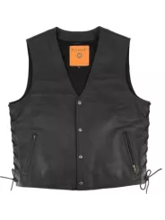 Gilet Cuir avec Lacets - Soubirac