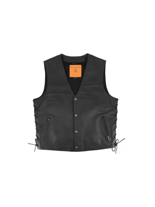 Gilet Cuir avec Lacets - Soubirac