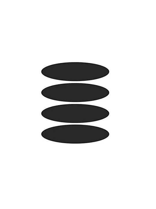 Black Stickers Reflective X4