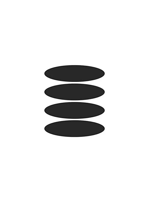 Black Stickers Reflective X4