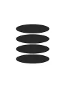 Black Stickers Reflective X4