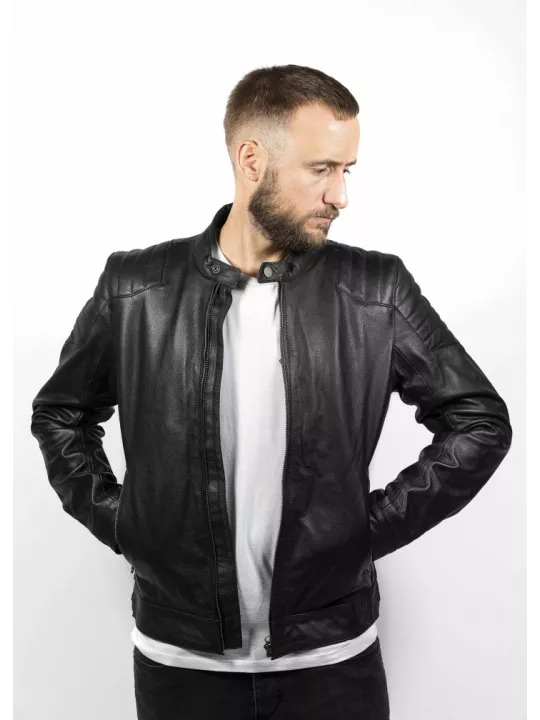 Blouson Moto Cuir Roadster - John Doe