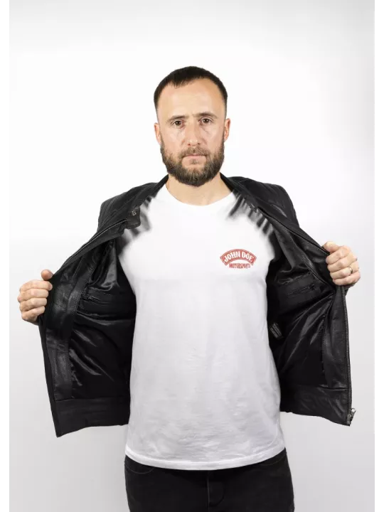 Blouson Moto Cuir Roadster - John Doe