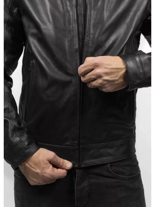 Blouson Moto Cuir Roadster - John Doe