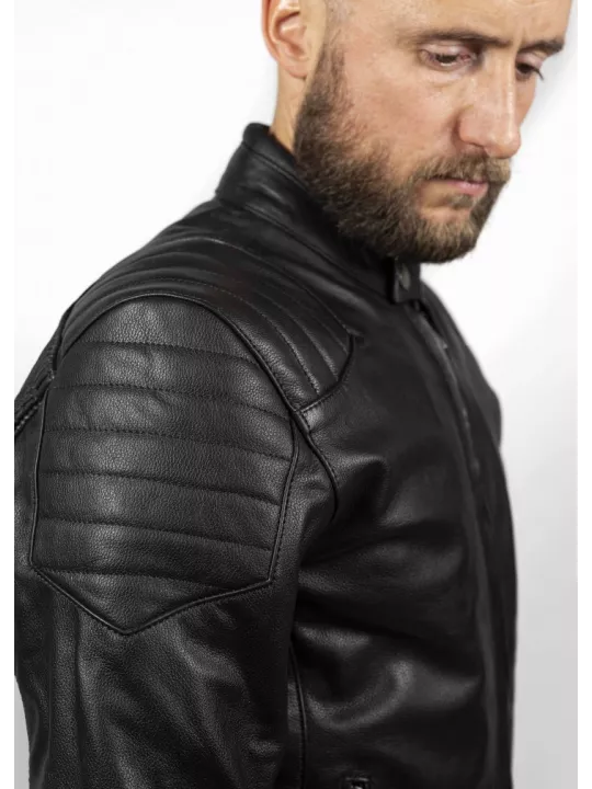 Blouson Moto Cuir Roadster - John Doe
