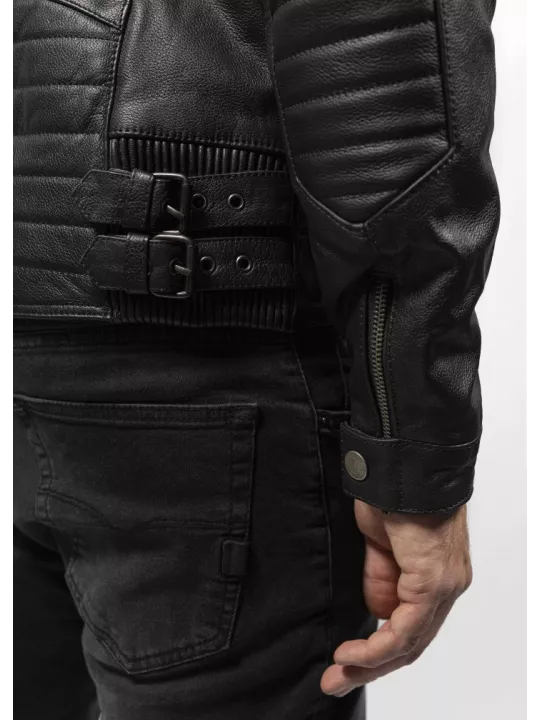 Blouson Moto Cuir Roadster - John Doe