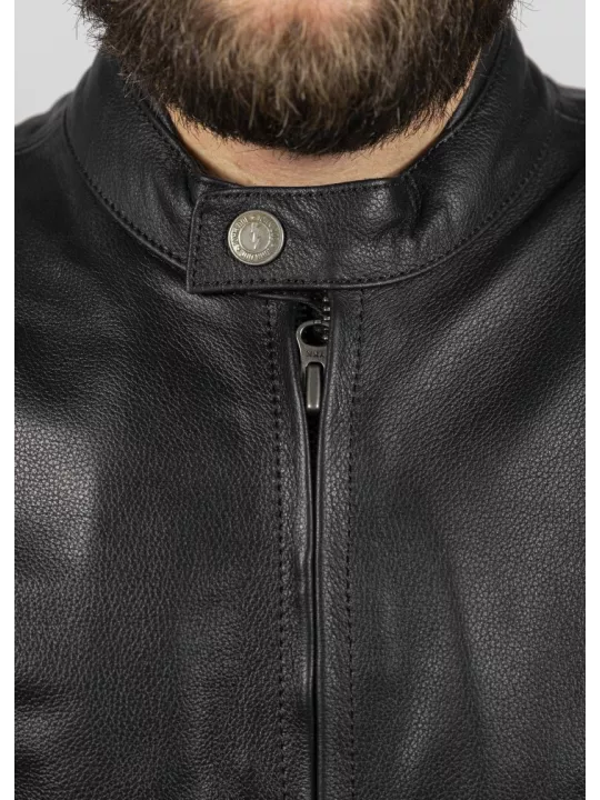 Blouson Moto Cuir Roadster - John Doe
