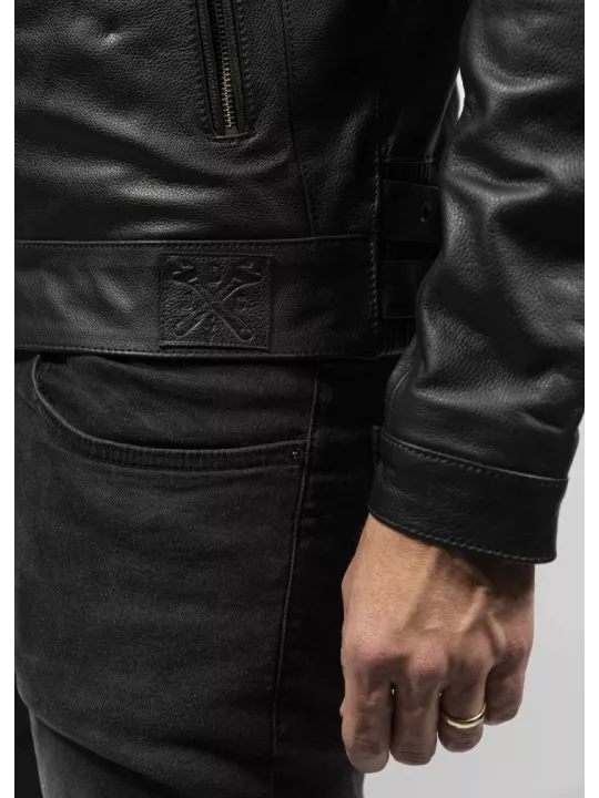 Blouson Moto Cuir Roadster - John Doe