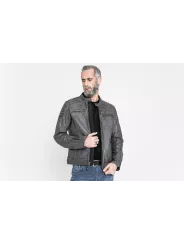 Blouson Moto Cuir Storm - John Doe